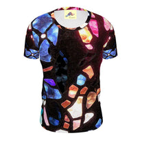 Load image into Gallery viewer, T-shirt Glas-in-lood Blauw/bruin
