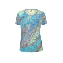 Load image into Gallery viewer, T-shirt Blauw-groen Hout
