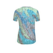 Load image into Gallery viewer, T-shirt Blauw-groen Hout
